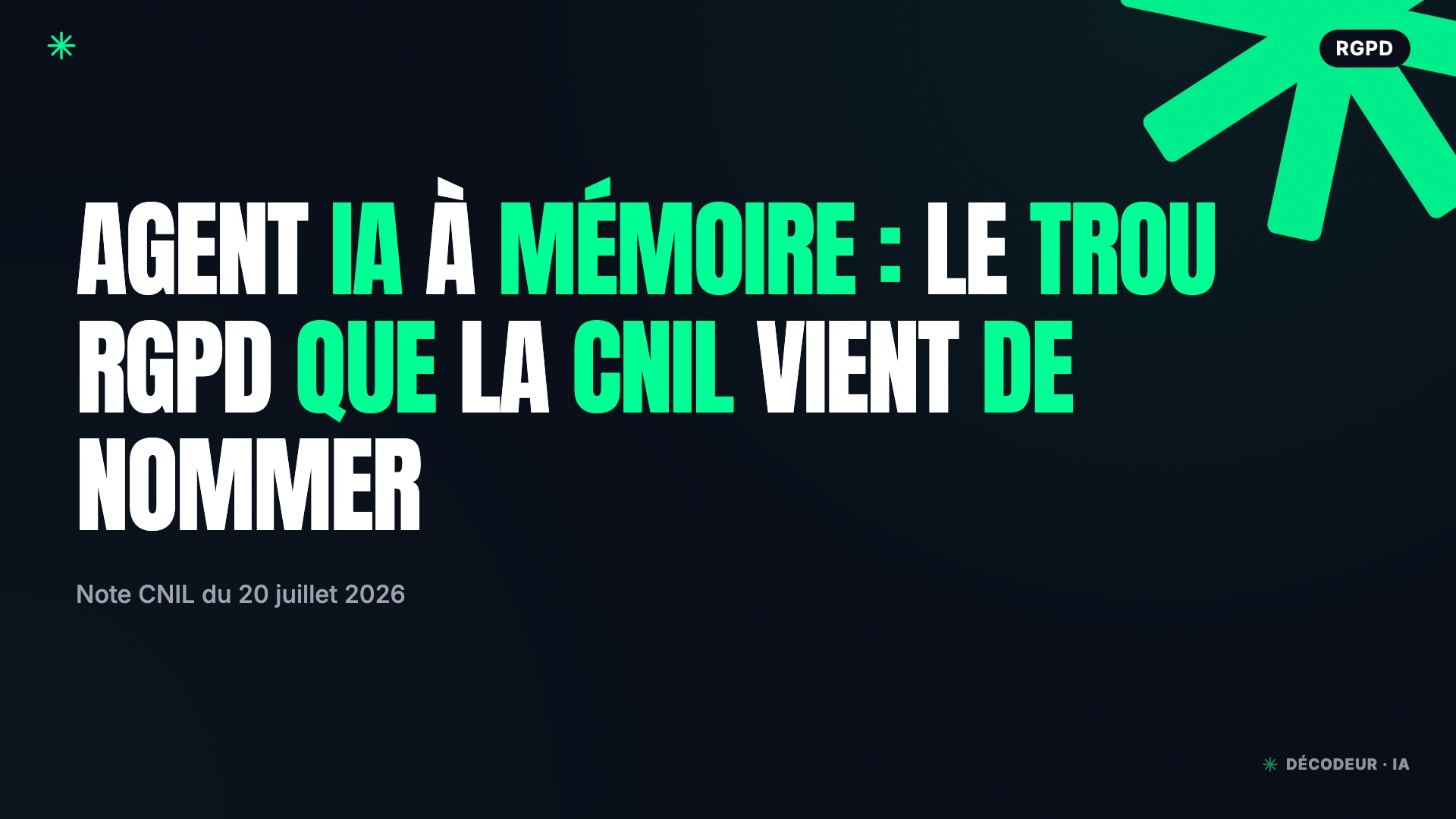 Agent IA connecté à plusieurs services manipulant des données personnelles sous surveillance CNIL