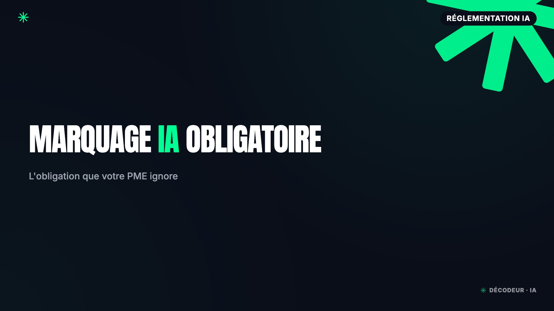 Étiquette « IA » apposée sur un contenu généré par intelligence artificielle, règlement européen