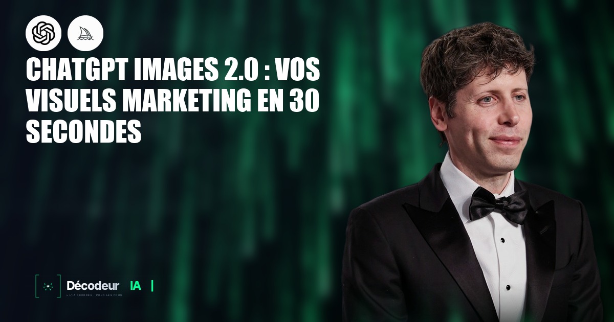 Interface ChatGPT générant un flyer marketing avec du texte parfaitement lisible