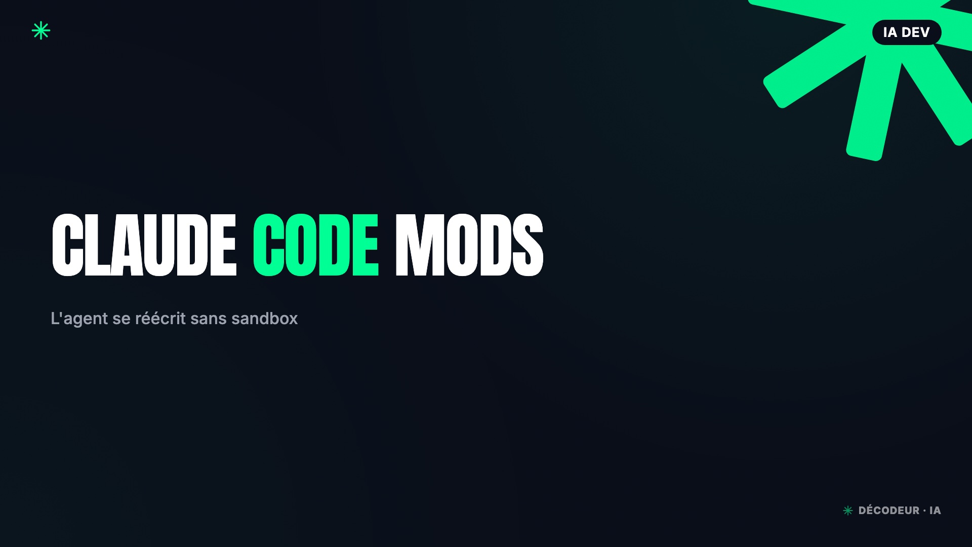 Terminal Claude Code affichant un panneau personnalisé généré par un mod TypeScript