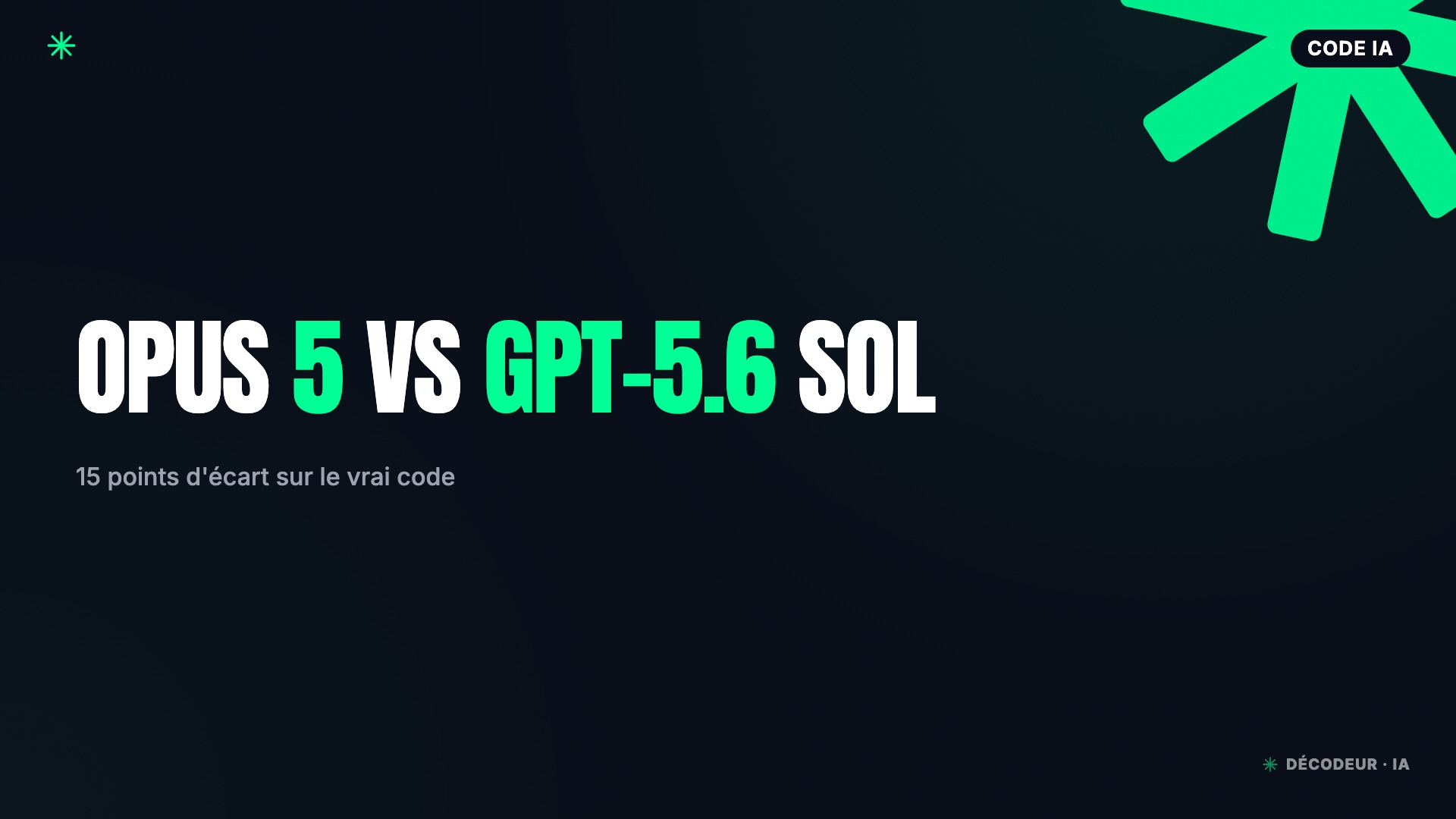 Comparatif Claude Opus 5 contre GPT-5.6 Sol pour le développement