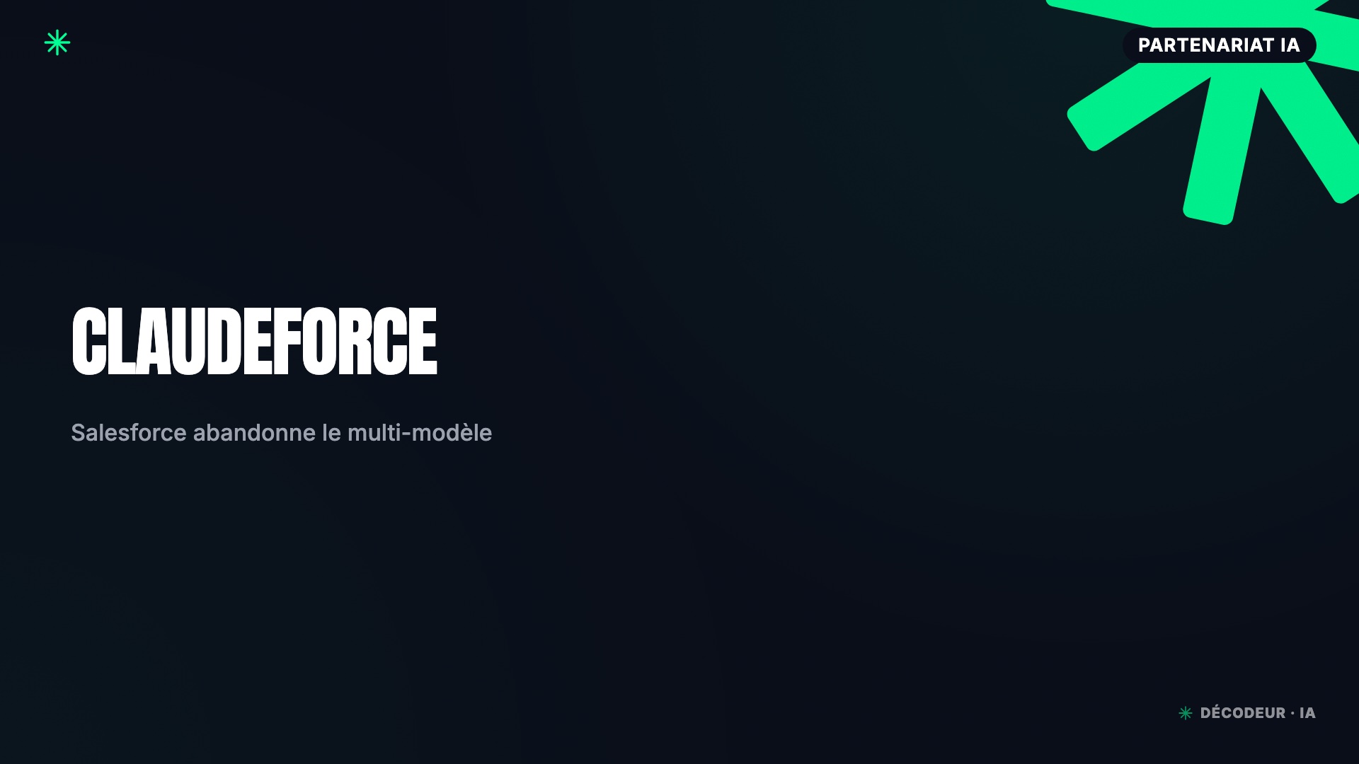 Claudeforce : Salesforce confie son cerveau à Claude, Slack suit