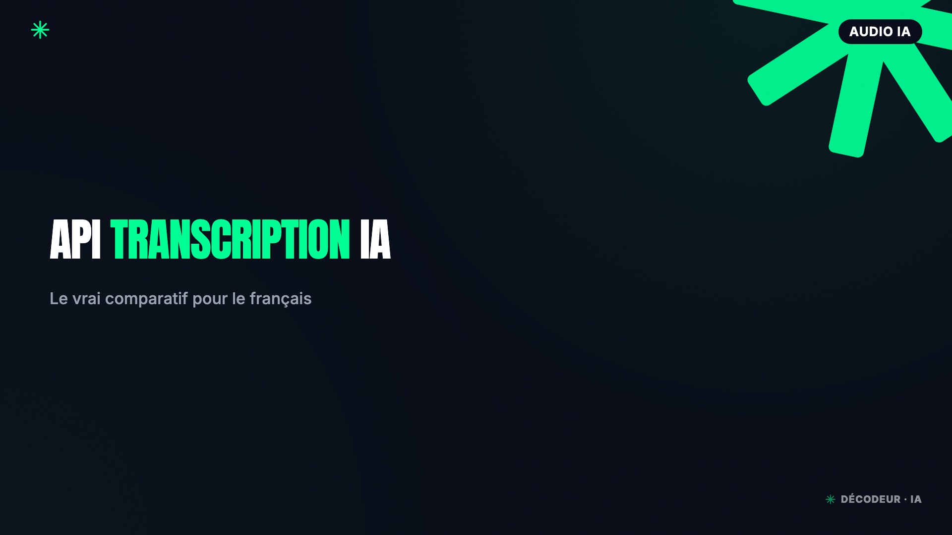 Comparatif de six API de transcription speech-to-text testées sur de l'audio français