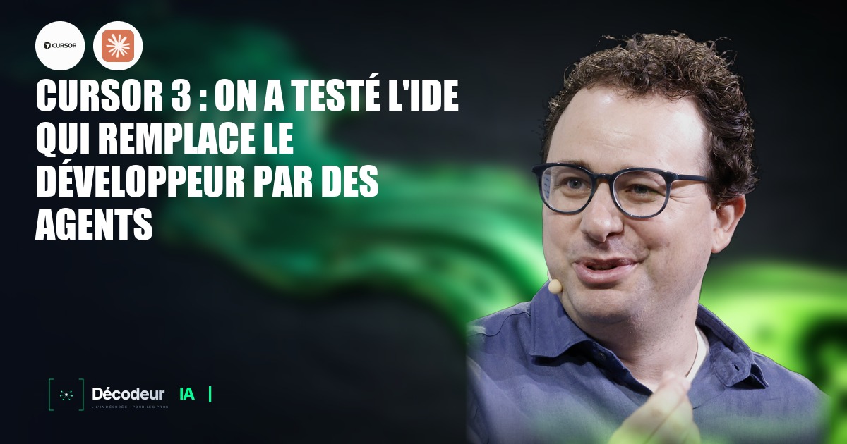Interface de Cursor 3 montrant plusieurs agents IA travaillant en parallèle dans l'Agents Window