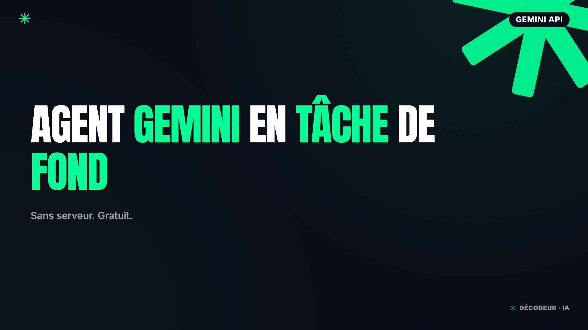 Agent IA Gemini exécutant une tâche de fond connectée à un serveur MCP