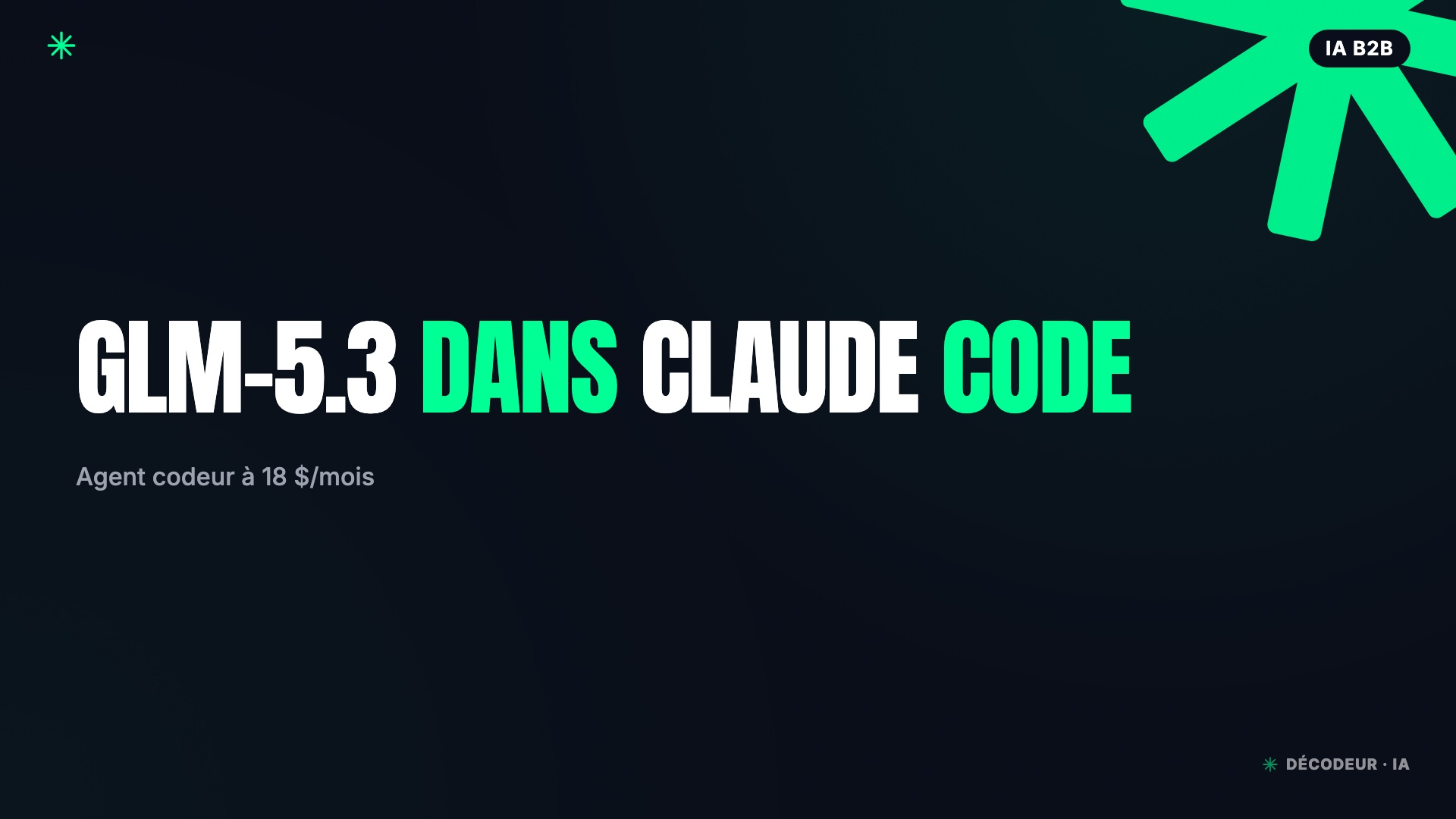 Terminal Claude Code exécutant le modèle GLM-5.3 de Z.ai