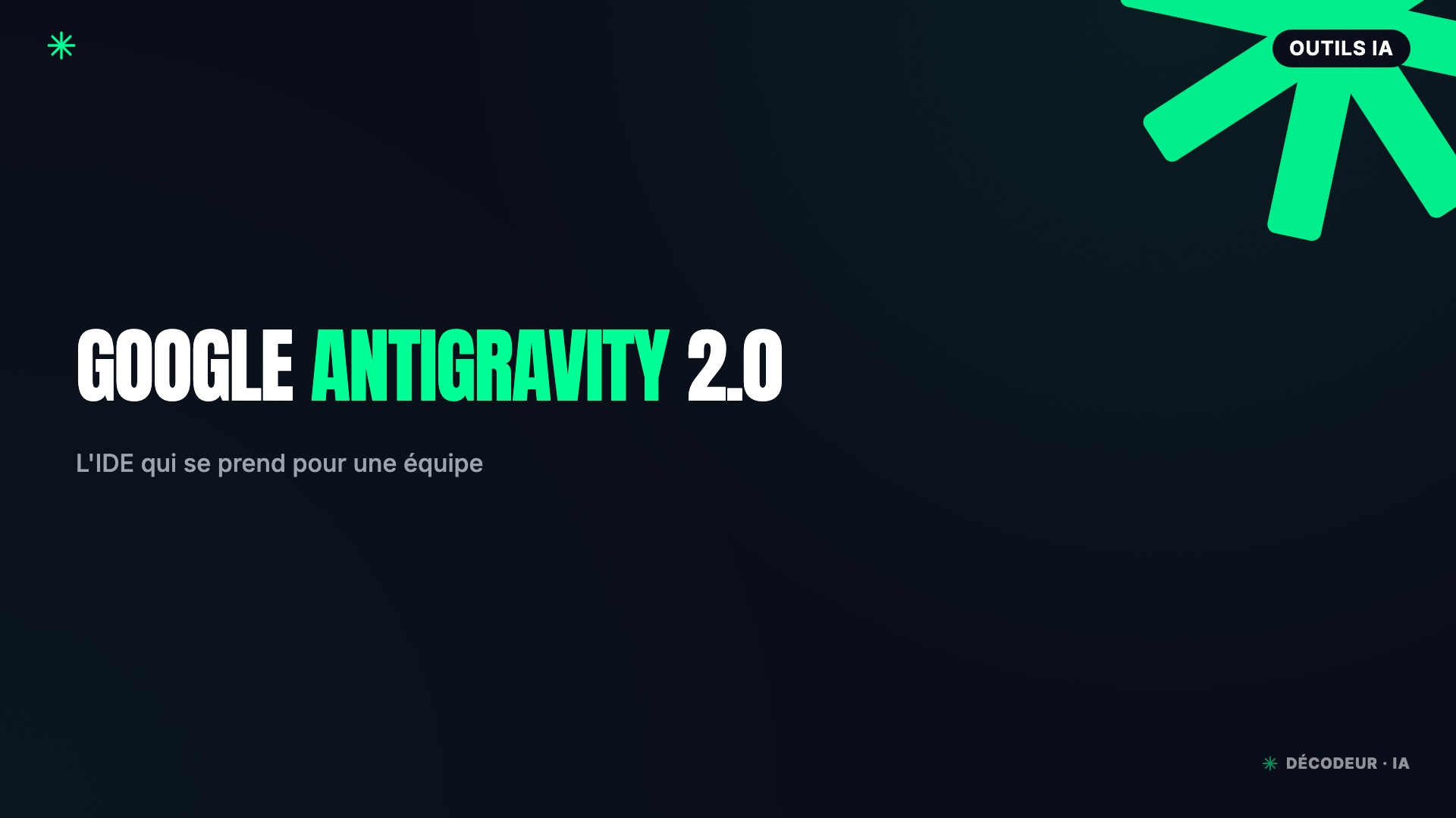 Interface Google Antigravity 2.0 avec agents parallèles sur écran de développeur