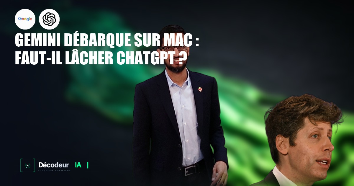 Application Google Gemini ouverte sur un écran de MacBook avec le panneau Notebooks visible