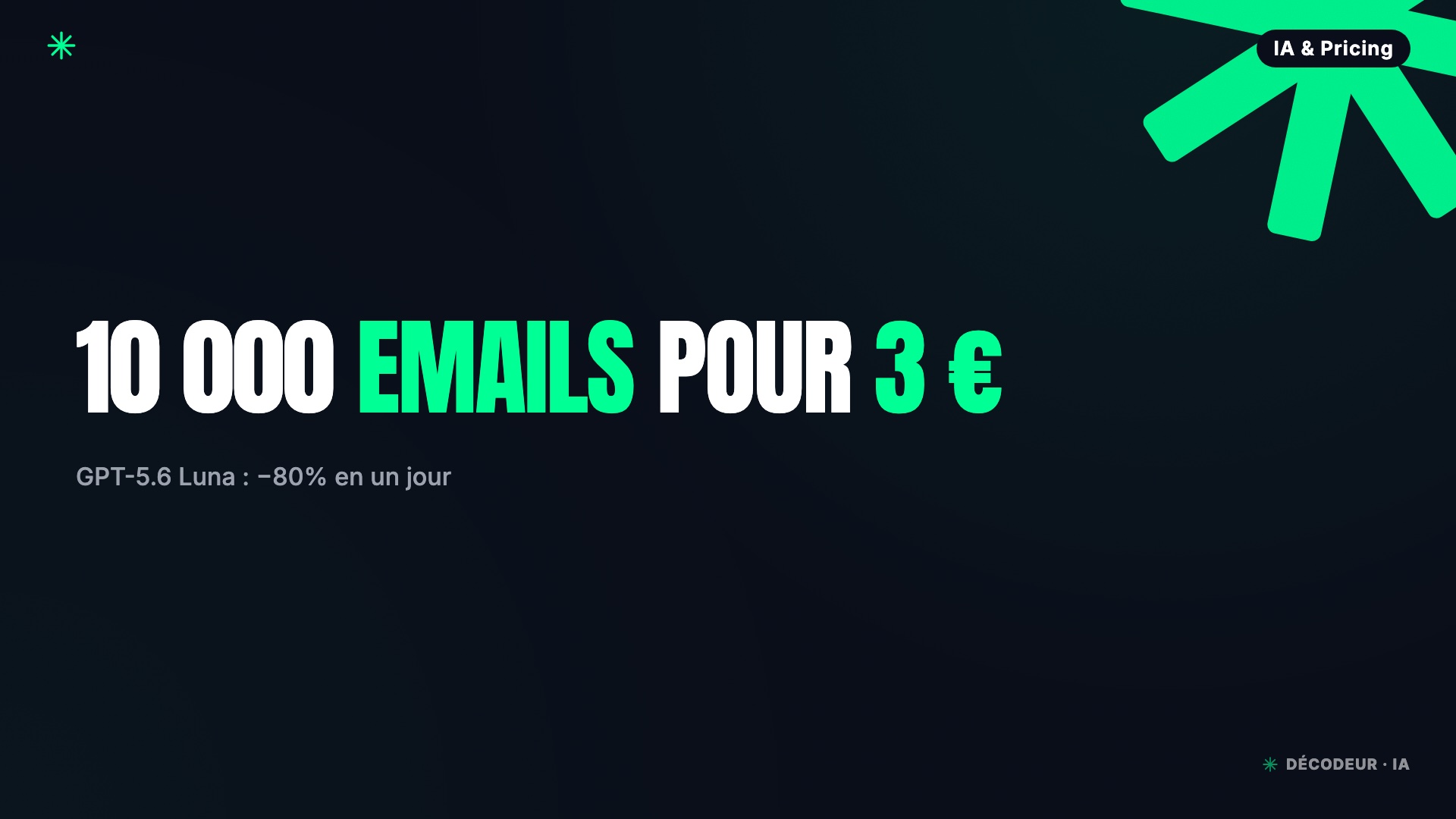 Pipeline de tri d'emails en masse avec GPT-5.6 Luna en mode batch