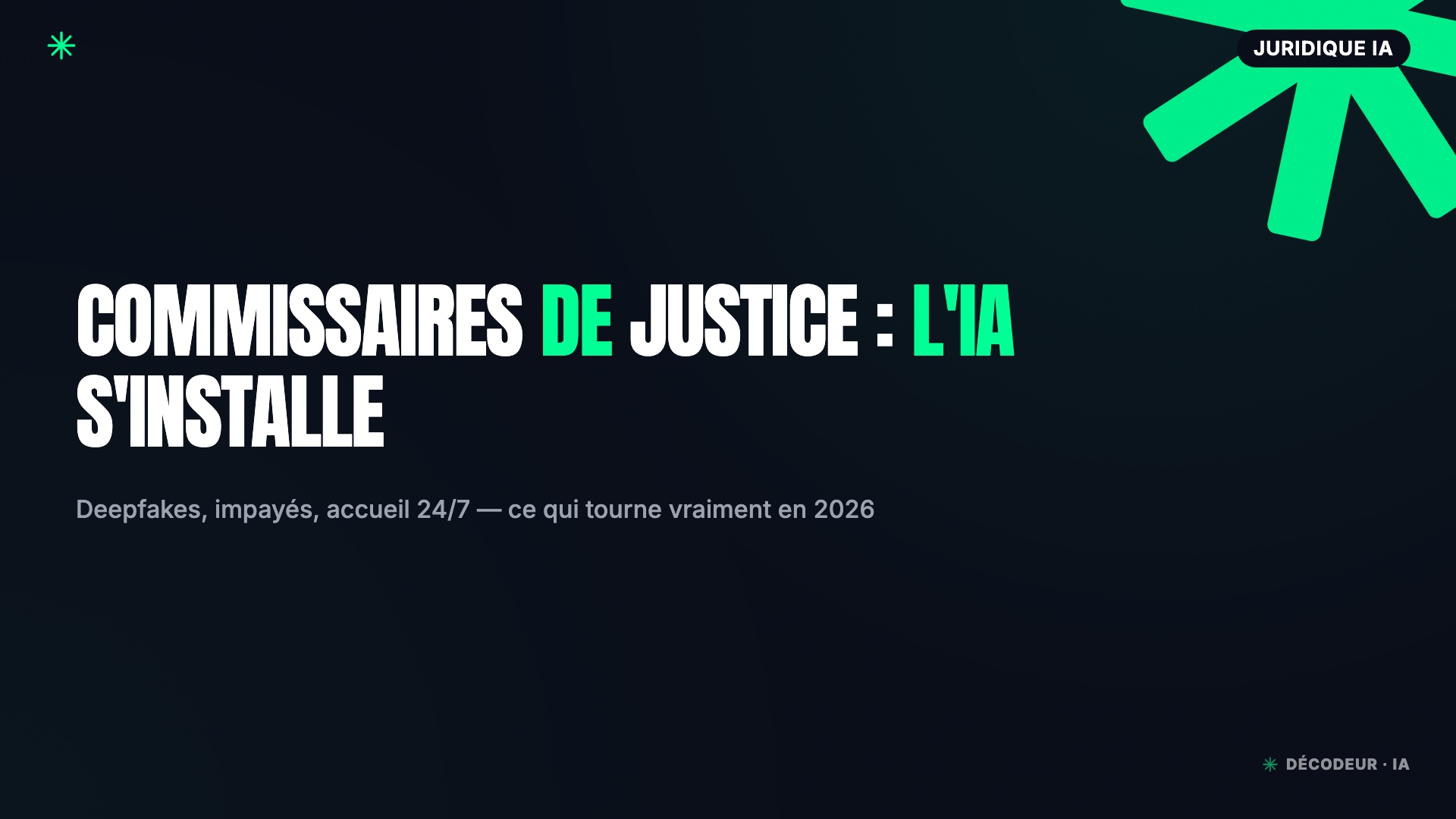 Commissaires de justice : l'IA constate le faux, trie les impayés