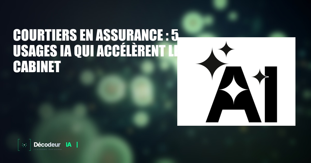 Courtier en assurance utilisant un outil IA sur son écran pour analyser un dossier client