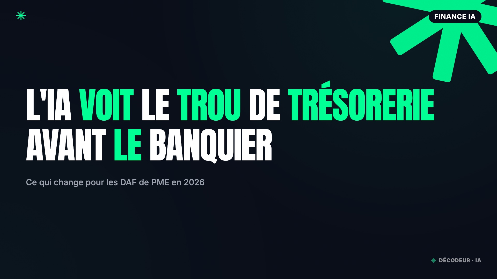 Directeur financier de PME analysant un tableau de bord de trésorerie assisté par IA