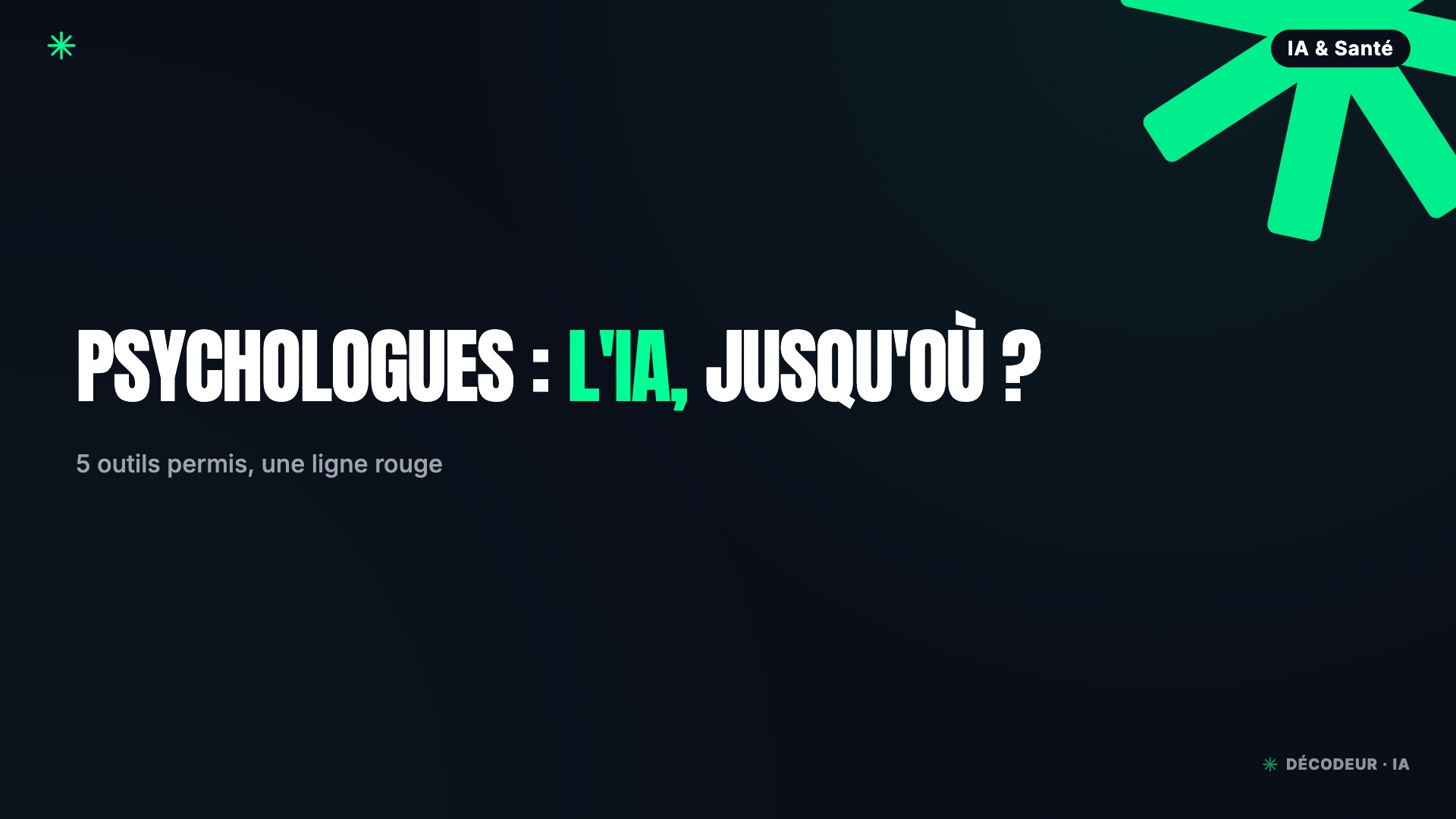 Cabinet de psychologue avec un ordinateur affichant un compte-rendu généré par IA