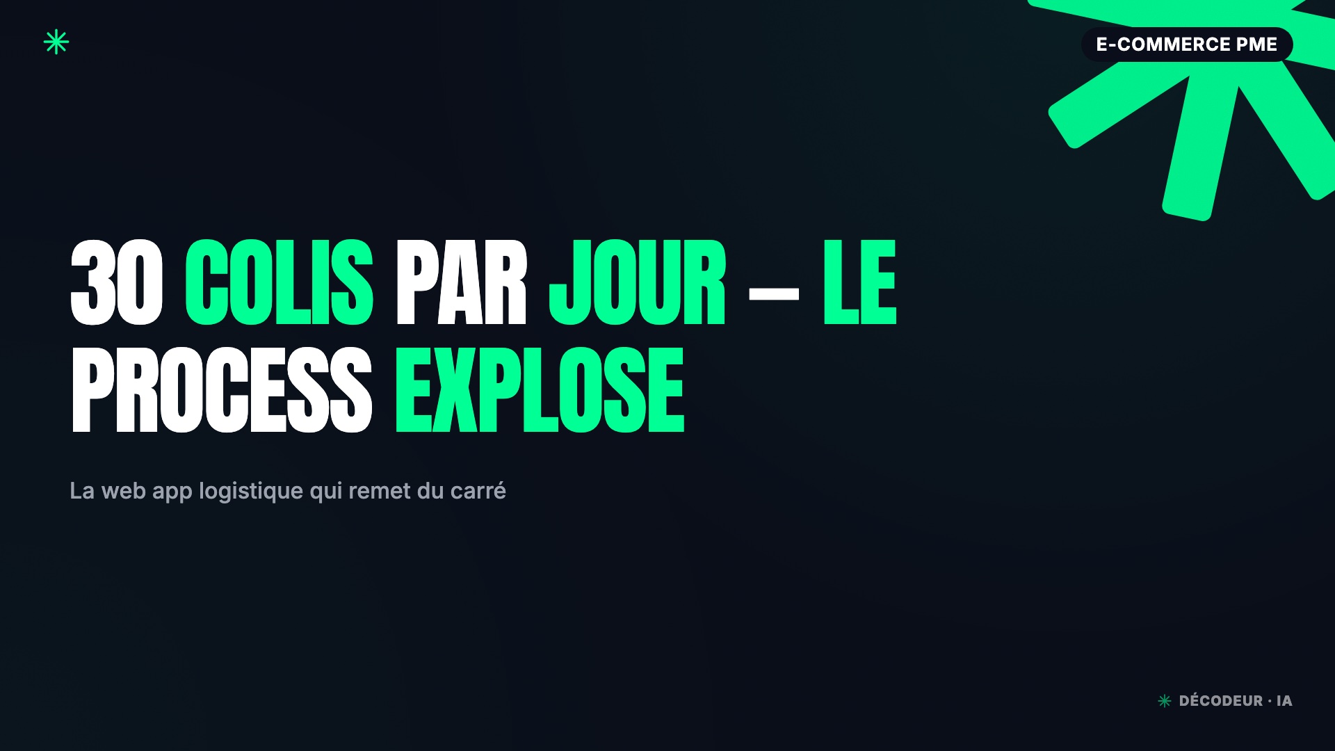 Atelier d'expédition d'une PME e-commerce avec colis, étiquettes Colissimo et smartphone affichant une checklist produits