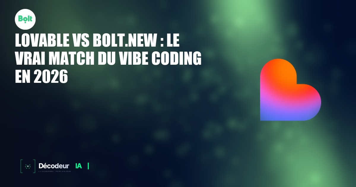 Comparatif visuel entre les interfaces de Lovable et Bolt.new, deux app builders IA