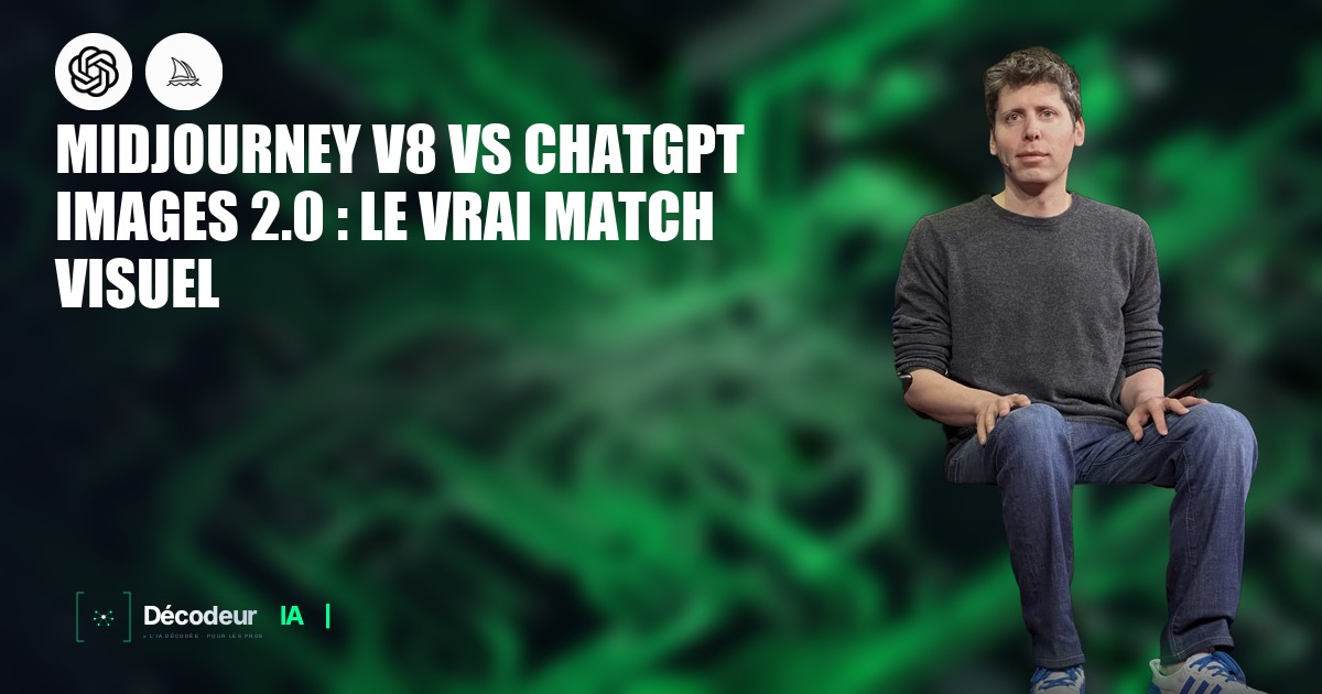 Comparaison visuelle entre une image générée par Midjourney V8 et ChatGPT Images 2.0