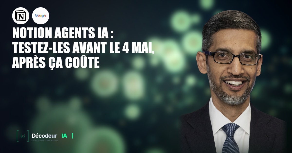 Interface Notion montrant un Custom Agent en cours d'exécution avec un résumé de tâches automatisées