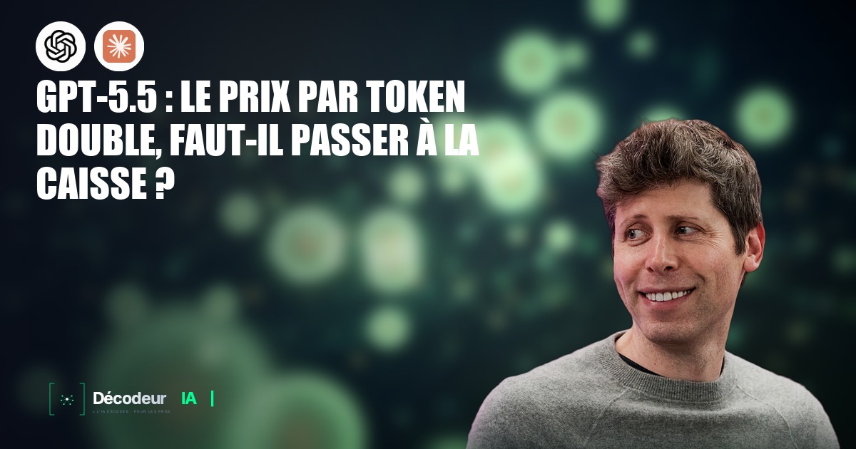 Interface ChatGPT affichant le modèle GPT-5.5 avec des indicateurs de performance