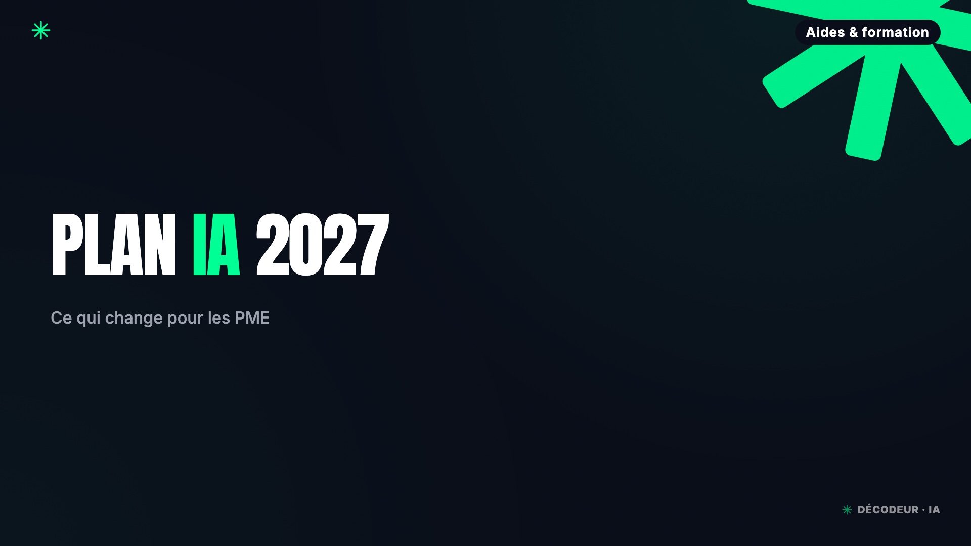 Impulsion IA 2027 : 80 M€, soit 2,67 € par actif à former