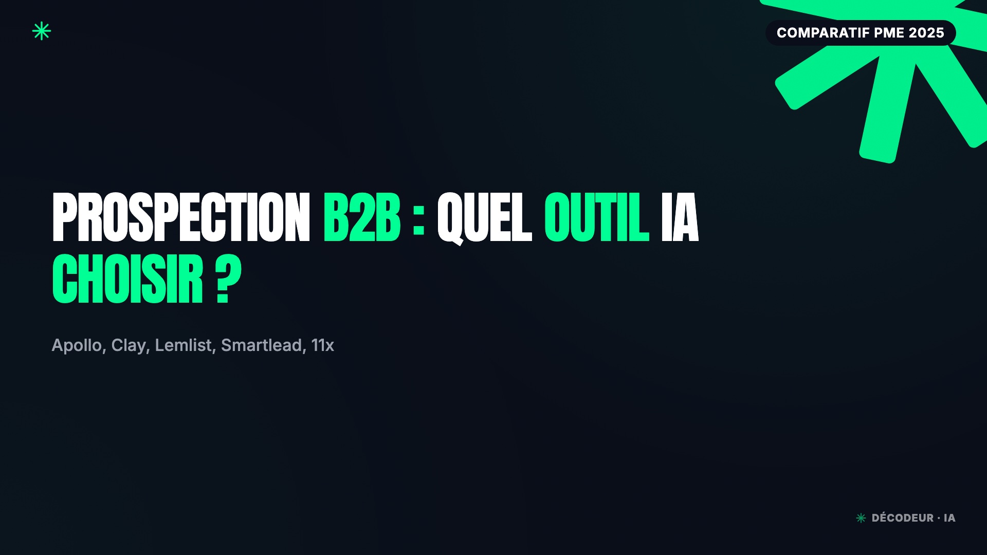 Comparatif plateformes IA outbound B2B Apollo Clay Lemlist Smartlead 11x