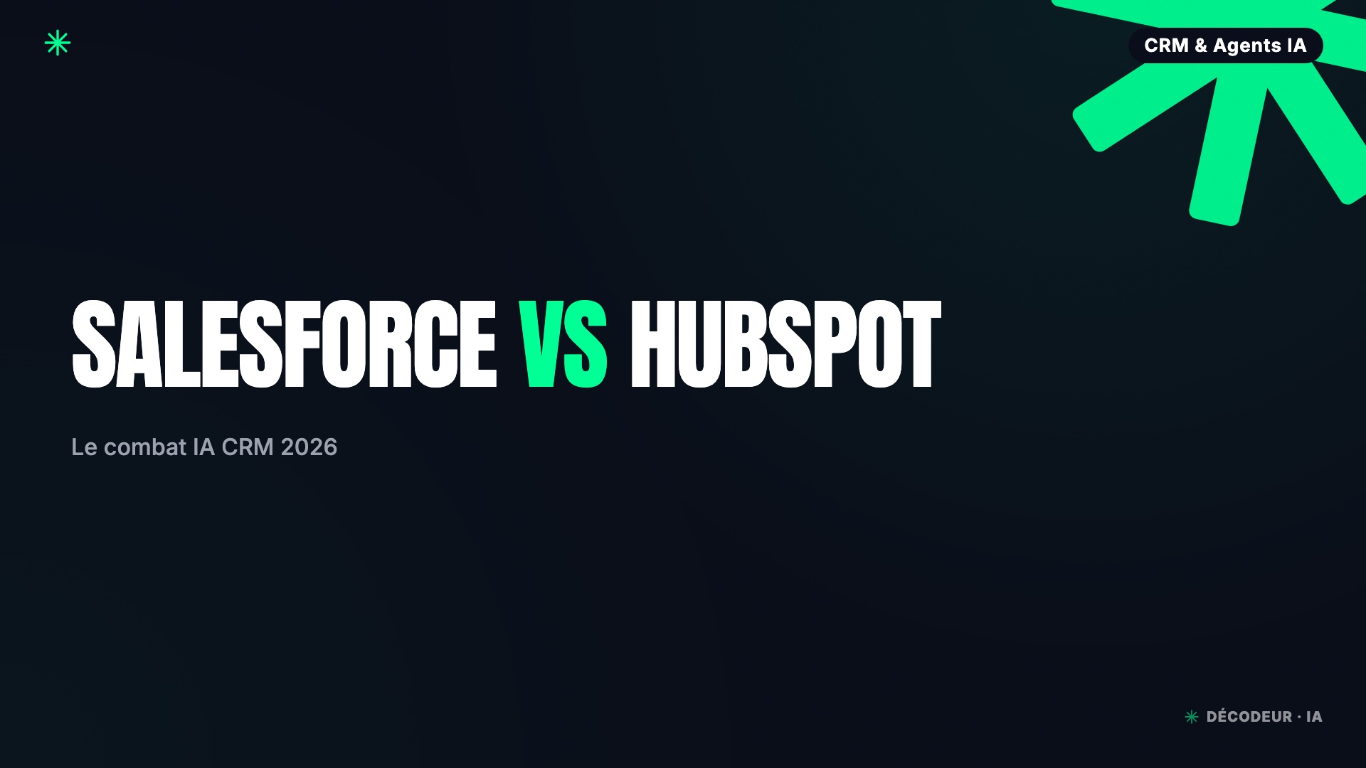 Comparatif interface agents IA Salesforce Agentforce et HubSpot Breeze côte à côte